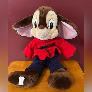 Vintage Sears 1986 FIEVEL 22" AMERICAN TAIL Tale Plush Mouse Disney Missing hat